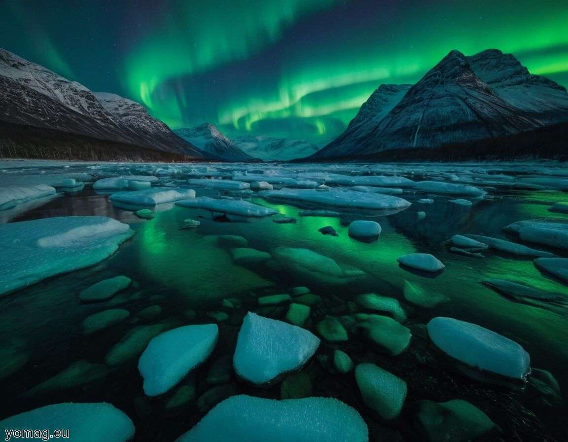 Polarlichter über arktischer Landschaft bestaunen - Entdecke »Faszination Norwegen«: Naturwunder hautnah